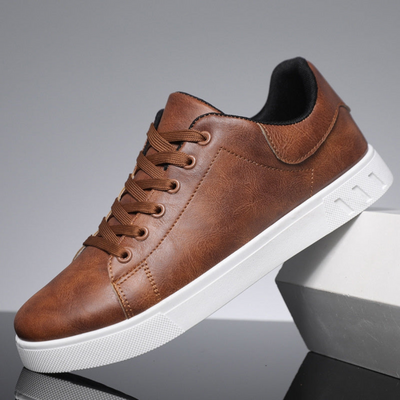 Josef | Stylish Brown Leather Sneakers for Every Occasion