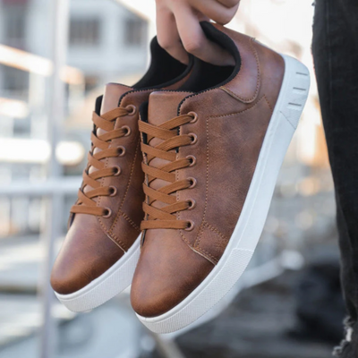 Josef | Stylish Brown Leather Sneakers for Every Occasion