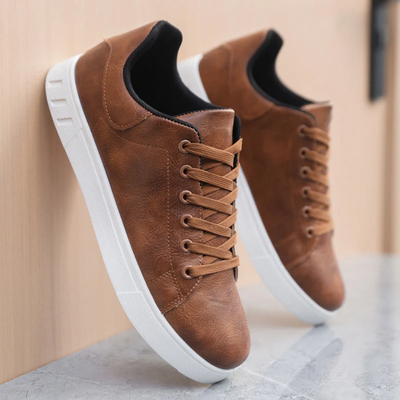 Josef | Stylish Brown Leather Sneakers for Every Occasion