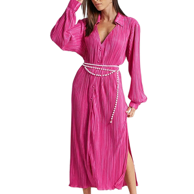 Anastasia | Elegant Pleated Long Women's Dress for Any Occasion