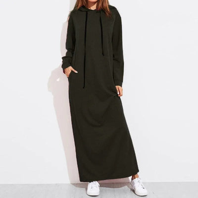 Toni | Comfortable Maxi Dress With Hood For Casual Occasions