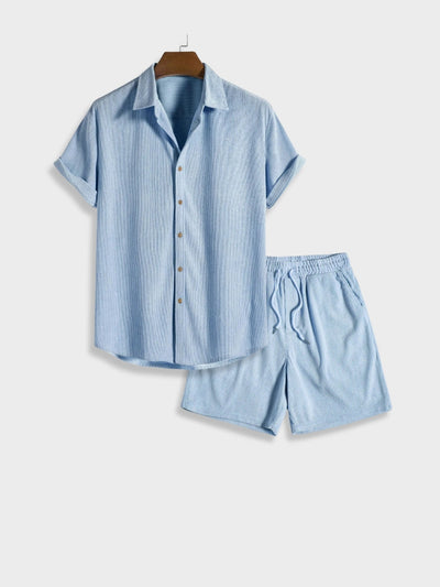 Victor | Chic Summer Corduroy Button-Up Set for Men